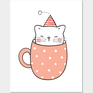 Cat Birthday Posters and Art